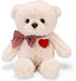 Small Teddy Bear with Heart Cute White Teddy Bear Stuffed Animal Valentine's Day Soft Stuffed Bear Plush Bear Plushie Toys Gifts for Girlfriend Bo...