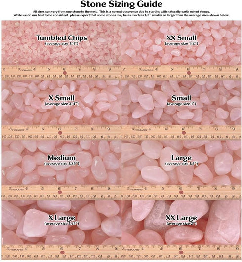 Hypnotic Gems Materials: 1/2 lb Rose Quartz Tumbled Stones - Grade 2 - XXLarge - 1.75" to 2.5" Avg. - Bulk Natural Rocks Polished Gemstone Supplie...