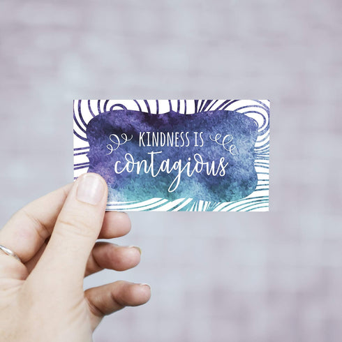 Canopy Street Inspirational Quote Cards / 50 Positivity Cards / 25 Uplifting Designs / 2" x 3.5" Flat Mini Motivational Business Card Sized Notes/...