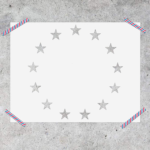 Betsy Ross Stars Stencil Template for American Flag US Star Pattern Memorial Day Stencil for President's Day Decorations Painting on Wood Walls Ar...