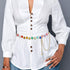 ELABEST Colorful Rhinestone Chain Belt Crystal Waist Belt Statement Diamond Waist Chains for Women...