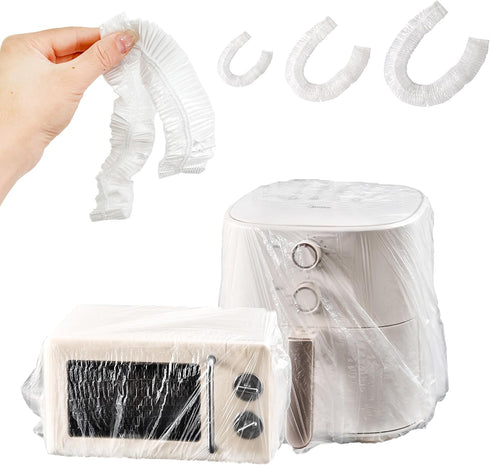 60PCS Clear Kitchen Appliance Covers - Dust Cover Thickened Disposable Blender covers with Elastic for Small Appliance, Oven, Pressure Cooker, Toa...