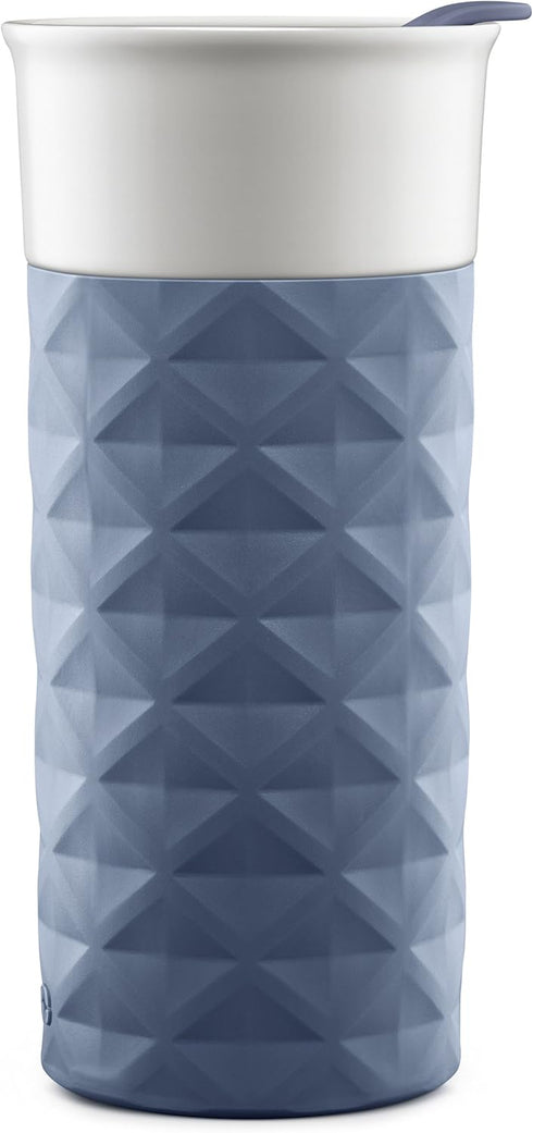 Ello Ogden BPA-Free Ceramic Travel Mug with Lid, Evening Blue, 16 oz...