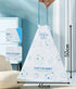 White Printing Trash Bags, 100 Counts 4 Gallon 45x50Cm Kitchen Small Trash Bags with Drawstring for Bathroom, Office, Home Garbage Bags (100 Pcs)...