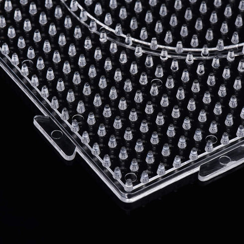 H&W 6PCS 5mm Fuse Beads Boards, Large Clear Pegboards Kits, with Gift 4 Lroning Paper (WA3-Z6)...