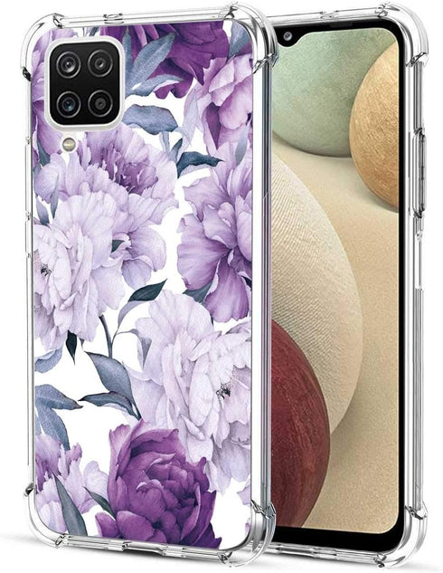 for Galaxy A12 5G Case, Slim Flexible TPU for Girls Women Airbag Bumper Shock Absorption Rubber Soft Silicone Case Cover Fit for Samsung Galaxy A1...