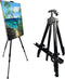 Portable Artist Easel Stand, Metal Tripod Adjustable Easel for Painting Canvases Height from 17 to 66 Inch,Carry Bag for Table-Top/Floor Didplayin...