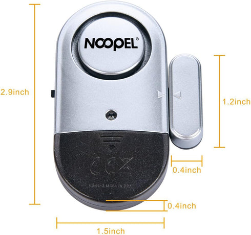 Door Window Alarm 2 Pack Noopel Home Security Sensor Burglar Anti-Theft 120DB Alarm with Batteries Included - DIY Easy to Install (2)...