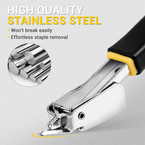 Upholstery and Construction Heavy Duty Staple Remover Tack Lifter Office Claw Tools Yellow...