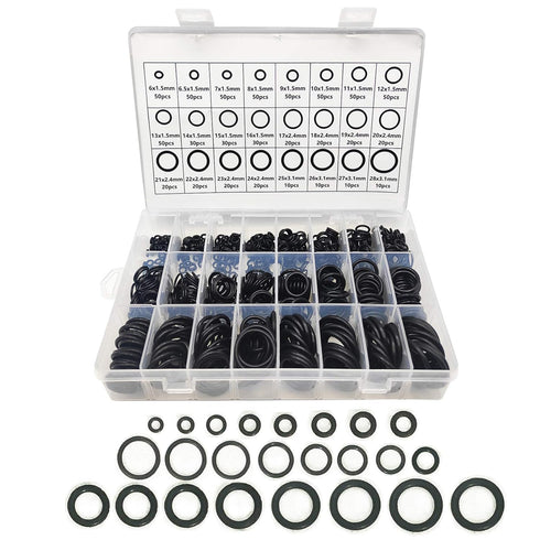 740pcs Rubber O Ring Assortment Kits 24 Sizes Sealing Gasket Washer Made of Nitrile Rubber NBR for Automotive Repair, Plumbing and Faucet, Air or ...