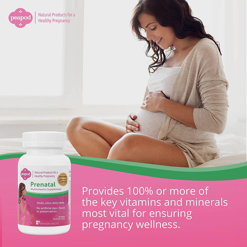 Fairhaven Health Peapod Prenatal Multivitamin - 1 Per Day, Light Vanilla Flavor - Pregnancy Must Haves for Women and Baby Health - Includes Iron, ...