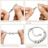 20 Pieces Snake Chain Charm Bracelet with Bracelet Helper Adjustable Snake Charm Bracelet Chains with Heart Lobster Clasp Extender Chain DIY Brace...