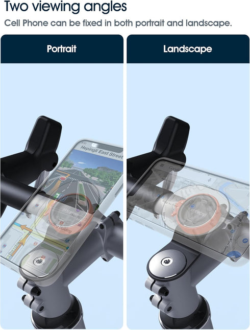 sincetop Bike Phone Mount,Mountain Bicycle Cell Phone Holder,Universal Aluminum Handlebar Stem Phone Clamp,Cycling Mobile Phone Clip,MTB Road Bike...