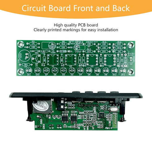 EIELE Soldering Practice kit Multi-Function Speaker AUX TF Playback Voice-Activated Level Indicator Dual Channel Speaker Education Black case Spea...