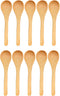 BambooMN Brand - Carbonized Brown 3.5" Round Head Small Solid Bamboo Spice/Salt/Sugar Spoons, 10pcs...