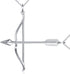 DAOCHONG S925 Sterling Silver Mens Womens Bow Arrow Couple Lovers Pendant Bff Friendship Best Friend Necklace Matching Valentine Day Gift for Wome...