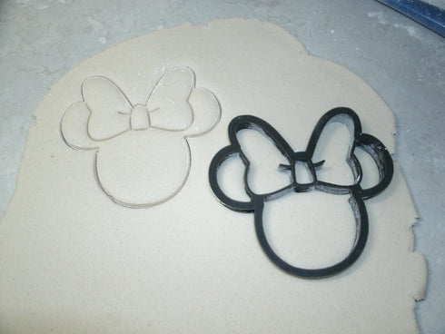 MINNIE MOUSE AND HER BOW CARTOON CHARACTER SET OF 2 SPECIAL OCCASION COOKIE CUTTERS 3D PRINTED MADE IN USA PR1539...