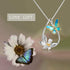 LUHE Butterfly Necklace Sterling Silver Teardrop Daisy Flower Butterfly Pendant Necklace Jewelry Birthday Anniversary Mothers Day Gifts for Women ...