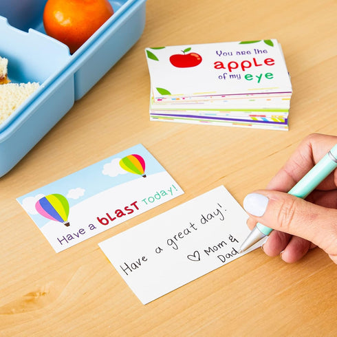 Juvale 60 Pack Motivational Lunch Box Notes for Kids – Cute, Joking, and Encouraging Note Cards to Inspire Kids to do Their Best in School (2 x 3....