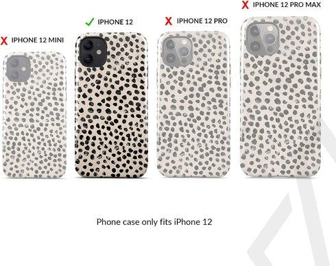 BURGA Phone Case for iPhone 12 - Cute, Trendy, Aesthetic, Pattern Phone Cover, Hard Shell Protection - fits Apple iPhone 12 Case for Women and Men...