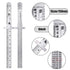 TOODOO 4 Pcs Pocket Ruler 6 Inch and 12 Inch Metal Rulers with Inch and Metric Graduation Stainless Steel Precision Ruler Measuring Tool for Engin...