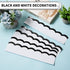 72 Feet Classroom Bulletin Board Borders Black and White Wavy Line Scalloped Border Trims Black and White Bulletin Board Stripes for Classroom Bul...