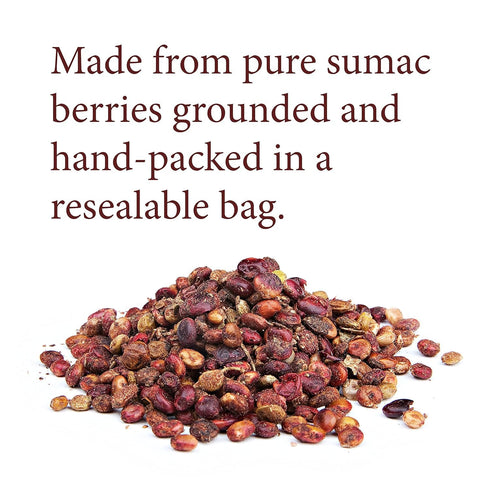The Spice Way - Pure 100% Sumac, No Salt, no GMO, no Irradiation, Spice Seasoning Powder 8 oz (resealable bag) (Sumak)...