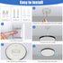 24W Led Ceiling Light, 12 Inch Flush Mount Ceiling Light, 6500K Super Bright Light Fixture with 3000 Lumens for Bedroom, Living Room, Hallway, Din...