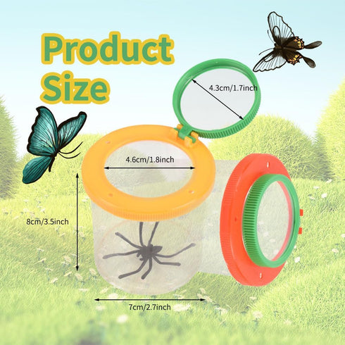 Magnifying Glasses Insect Viewer Box 3X 6X Magnifying Glasses Bug Viewer Magnifier for Science Nature Explorer...