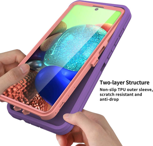 ACAGET for Samsung A71 5G Case, Galaxy A71 Case 5G Heavy Duty Protective Armor Shock-Absorbing Dual Layer Rubber TPU + PC Cover Non-Slip Bumper Ph...