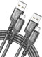 JSAUX Micro USB Cable Android Charger, (2-Pack 6.6FT) Micro USB Android Charger Cable Nylon Braided Cord Compatible with Galaxy S7 S6 J7 Edge Note...