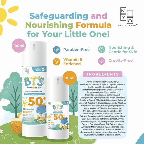 MyLO BTS SPF 50 Sunscreen, Broad-Spectrum UVA UVB Face & Skincare Protection, PA+++, Nourishing Moisturizer For All Baby, Kids & Adult Skin Types,...