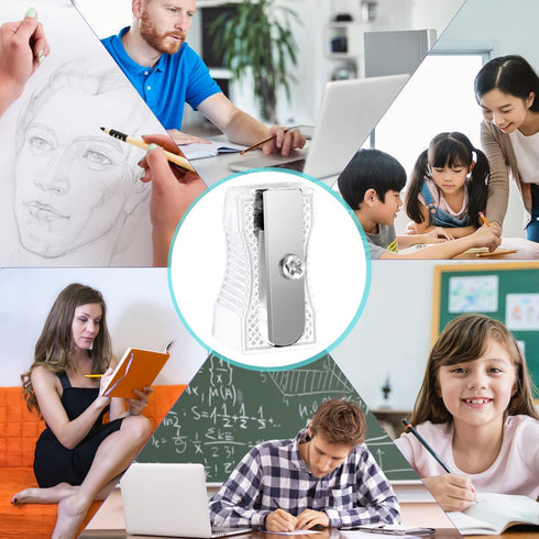 10 Pcs Pencil Sharpener, Handheld Metal Pencil Sharpener, Mini Kids Pencil Sharpening, Sharpen Pencils for Adults and Kids Schools Offices Art (Sl...