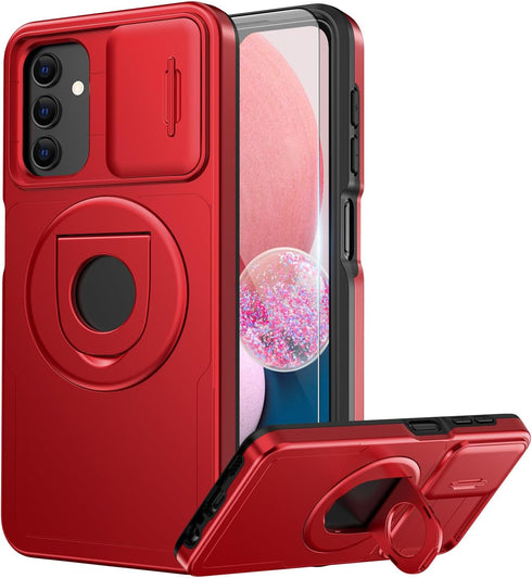 FUNMIKO for Samsung Galaxy S20 FE Case with Sliding Camera Lens Cover and Glass Screen Protector - Magnetic Kickstand - Shockproof Protective Phon...