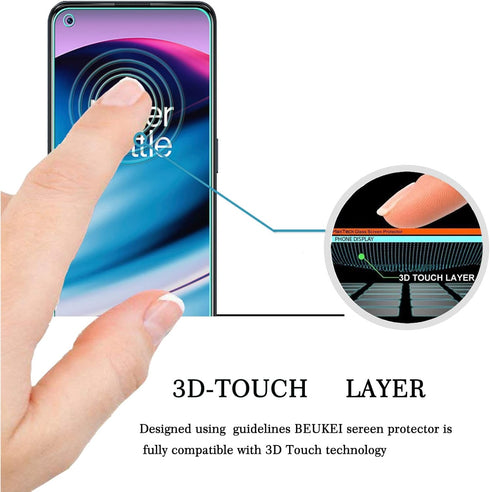 beukei (3 Pack) Compatible for OnePlus Nord N20 5G Screen Protector Tempered Glass,Touch Sensitive,Case Friendly, 9H Hardness...