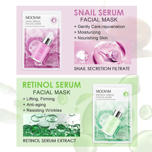 Face Mask Skincare Facial 12 Sheet Facial Spa Moisturizing Skincare Hydrate, Radiance Boost, Soothe, Revitalize, Nourish, Purify Skin For All Skin...