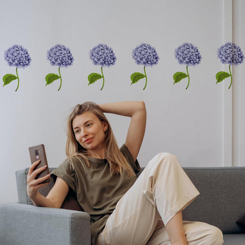 FINGERINSPIRE Layered Hydrangea Pattern Painting Stencil 8.3x11.7inch Hydrangea Flower Drawing Template DIY Craft Plants Decoration Stencil for Pa...