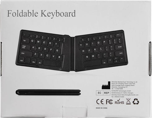 MoKo Foldable Bluetooth Keyboard, Ultra-Thin Folding Rechargeable Keyboard, Portable Wireless Keyboard for Laptop iPhone iPad, Compatible with all...