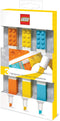 IQ LEGO Stationery 3 Pack Highlighter Markers with 4x2 Building Bricks - Yellow, Orange, Blue...