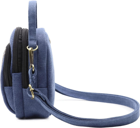 Vintage Embroidered Canvas Small Flip Crossbody Bag Cell Phone Pouch for Women Wristlet Wallet Bag Coin Purse...