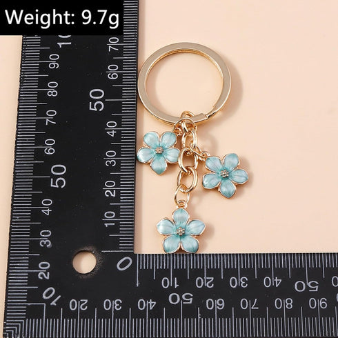 5 pcs Keychains for Women Girls,Flowers Charms Enameled Keychain Tassel Keyring Gifts Purse Bag Accessories Bulk...