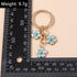 5 pcs Keychains for Women Girls,Flowers Charms Enameled Keychain Tassel Keyring Gifts Purse Bag Accessories Bulk...