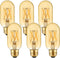 LiteHistory E26 LED Bulb 6W Equivalent E26 Bulb 60 watt Warm White 2200K Amber E26 Edison Bulb dimmable AC120V 400lm Tubular T14 T45 LED Bulb for ...