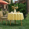 MANGATA CASA Yellow Gingham Round Tablecloth-Checkered Table Cloth Waterproof Kitchen & Table Linens-Polyester Buffalo Plaid Wrinkle Free Table Co...