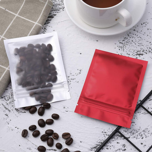 Blulu 100 Pieces Resealable Foil Proof Bags Scent Proof Flat Pouch Clear Smell Sealable Packing Bags Iridescent for Food Storage Snack Jewelry(3 x...