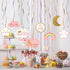LINGTEER Twinkle Twinkle Little Star Swirls Streamers - Cheers to Baby Shower Birthday Party Hanging Decorations - Girl....
