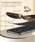Dretal for Moto G Stylus 5G 2024 Case, 2X Screen Protector, 360° Rotatable Ring Holder Magnetic Kickstand,Plated Gold Edge Slim Soft TPU Protectiv...