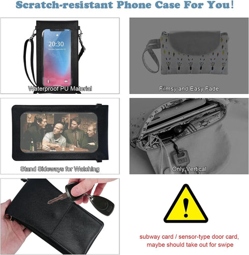 Small Phone Purse Crossbody Wallet, iPhone Crossbody Bag with Shoulder Strap,Waterproof Phone Wallet Case with Touch Screen Window up to 6.7 inch ...