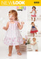Simplicity Vintage New Look Patterns UN6353A Babies' Dresses and Panties, A (NB-S-M-L), White...