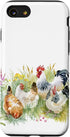 iPhone SE (2020) / 7 / 8 Cute Chicken Farm Animal Watercolor Farm Lover Case...